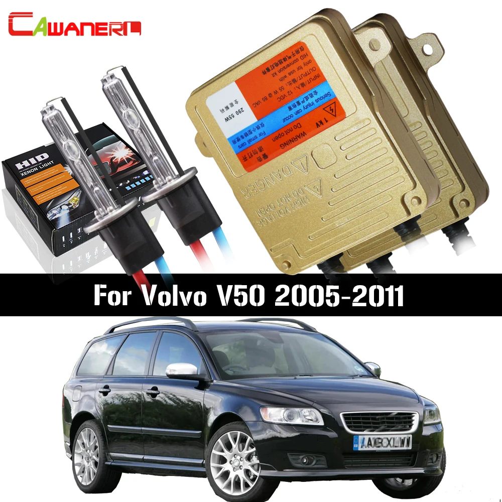 Cawanerl для Volvo V50 2005-2011 55 Вт Авто Canbus балластная лампа HID ксеноновый Комплект AC 3000K 4300K