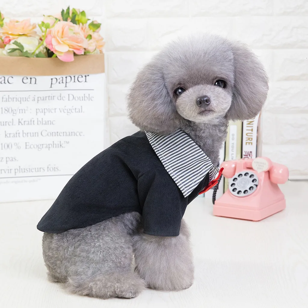 Pet Costumes New Gentleman Pet Clothes Dog Suit Tie Wedding Formal Dress For Dogs For Dog Small Medium Dogs Pet Accessories