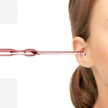 

3Pcs/Set Useful Stainless Steel Ear Pick Double-ended Earpick Ear Wax Curette Remover Ear Cleaner Spoon Spiral Ear Clean Tool