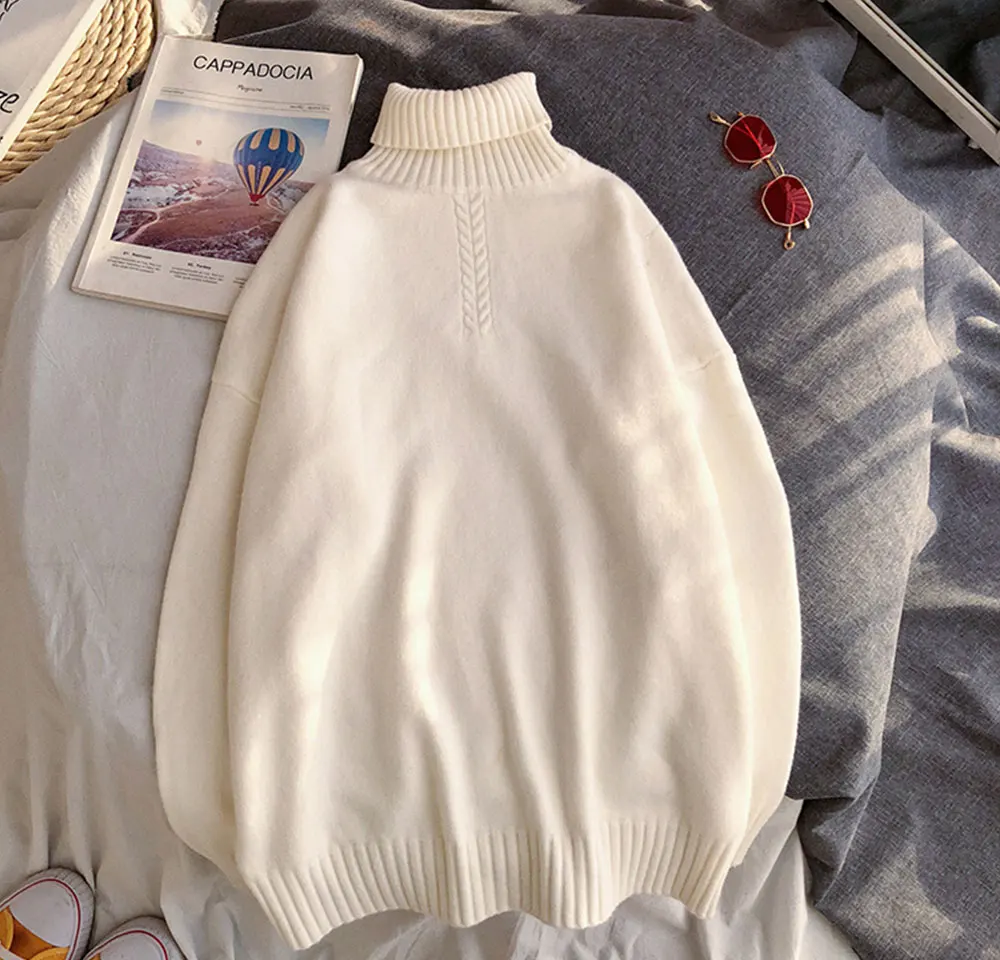 Liketkit мужские Весенние Новые свитера с высоким воротом, мужские корейские пары, модные однотонные теплые пуловеры, мужские вязаные свитера, 7 цветов
