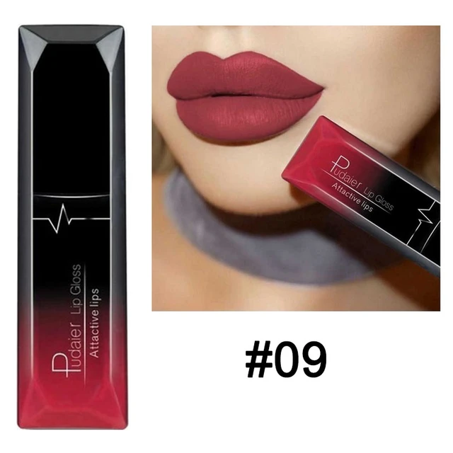 Waterproof Nude Matte Velvet Glossy Lip Gloss Lipstick Lip Balm Sexy Red Lip Tint 21 Colors Women Fashion Makeup Christmas Gifts 09