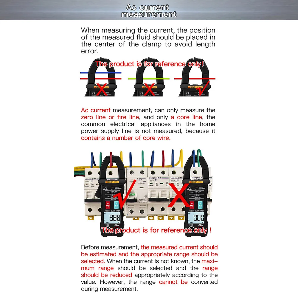 ANENG ST209 Цифровой мультиметр клещи 6000 отсчетов True RMS Amp DC/AC токовые клещи вольтметр Автоматический диапазон