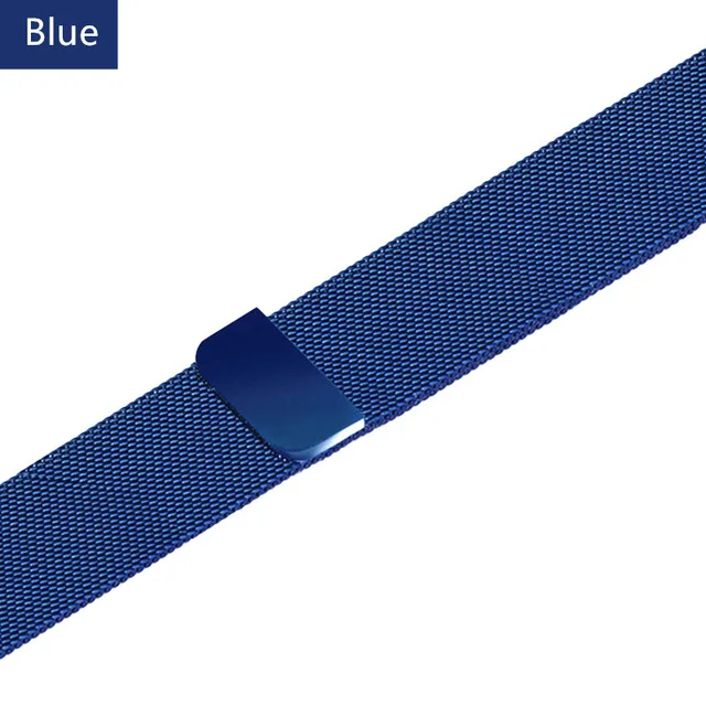 ALPQ, Миланская петля, ремешок на запястье, ремешок для часов Apple Watch, 40 мм, 42 мм, 38 мм, 44 мм, браслет, ремешок для часов, Correa, для iWatch 5, 4, 3, 2 - Цвет ремешка: Blue