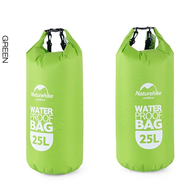 Green 25L Naturehike бренд 15/25L Открытый Сверхлегкий Водонепроницаемый сумка для хранения рафтинг спортивная сумка для плавания - Цвет: Green 25L