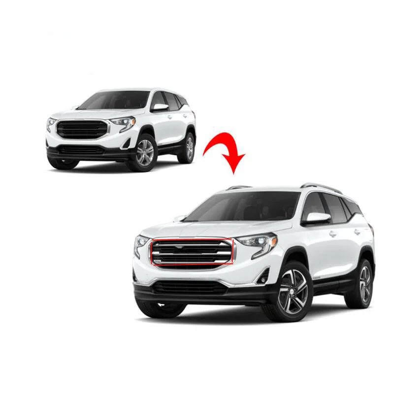 For GMC Terrain 2018 2020 ABS Chrome Front Grille Trim Cover Car