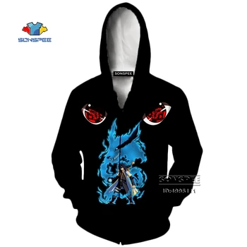 

SONSPEE 3D Print Unisex Anime Naruto Uchiha Itachi Sharingan Zipper Hoodies Sweatshirts Men's Jacket Coat Casual Men Tops