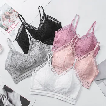 

Sexy Beauty Back Camisole Tube Top Women'S Summer-Free Steel Ring Chest Pad Push Up Underwear Wrap-Around
