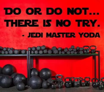 

Do Or Do Not Wall Sticker for Gym decoration Decals waterproof Star Wars Quote Vinyl wall Decal for kids rooms decor HY1343