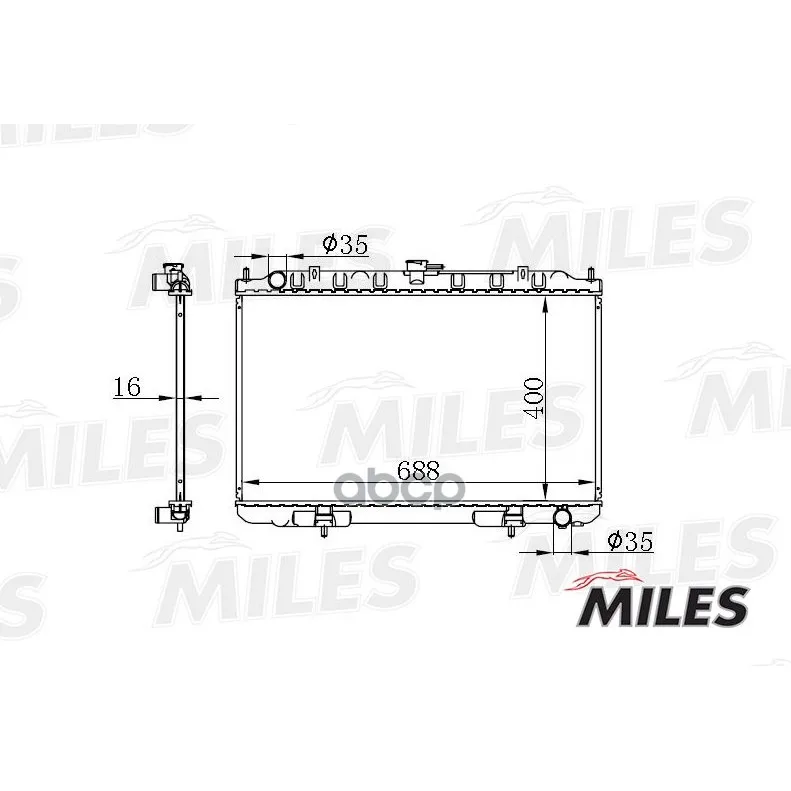 Радиатор Nissan Maxima 2.0/3.0 99- Miles Acrb069 Miles арт. ACRB069