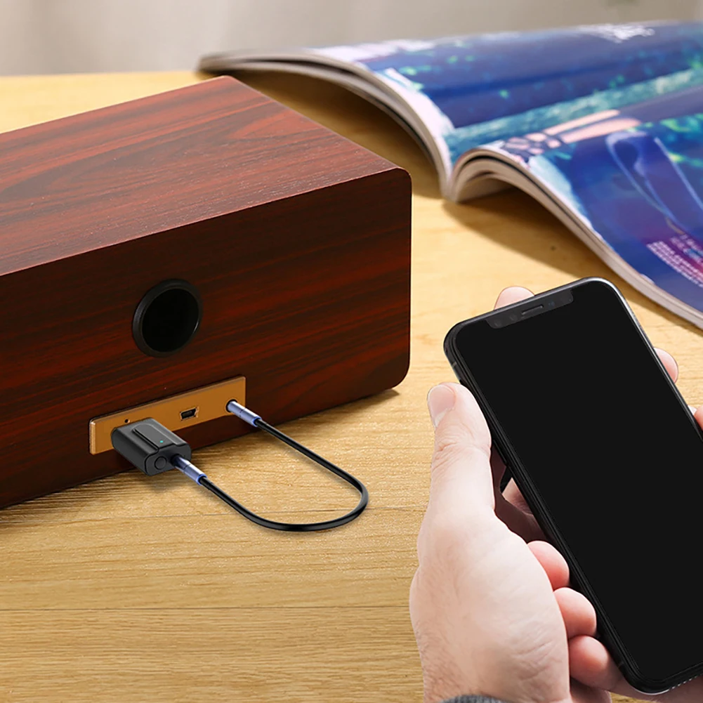 Bluetooth 5,0 передатчик приемник 3,5 мм Aux HiFi стерео аудио USB беспроводной мини-адаптер для динамиков автомобиля ПК 2 в 1