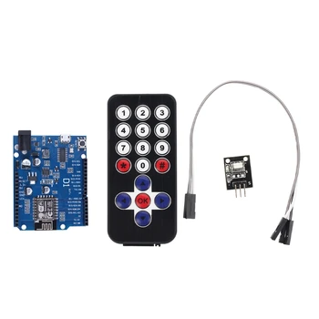 

2 Pcs Accessories: 1 Pcs Smart Electronics ESP-12E WeMos D1 WiFi for Uno Arduino & 1 Pcs Infrared IR Wireless Remote Control Set