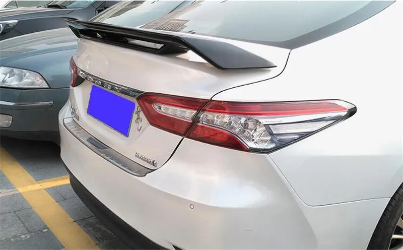 Стиль Camry спойлер багажник заднего крыла автомобиля задние аксессуары-плавники ABS пластик высокого качества праймер цвет спойлер для Toyota Camry Двухслойное крыло