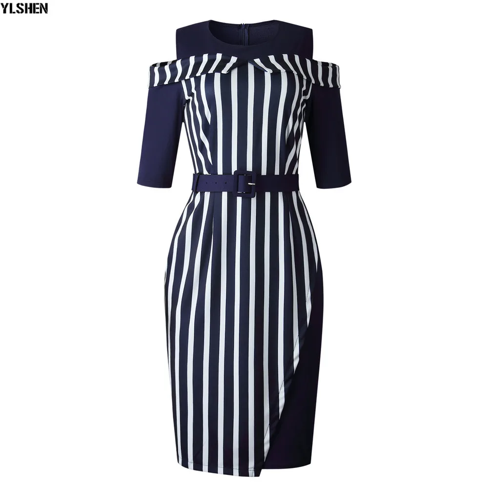 Stripe Print African Dresses for Women Dashiki Africa Dress African Clothes Bazin Ankara Dress Fashion Ladies African Clothing 05