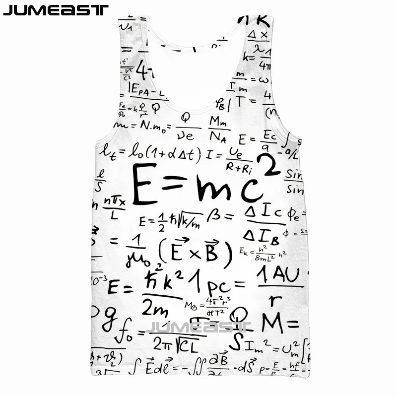Бренд Jumeast, мужской/женский жилет с 3D принтом, математическая формула ночи, короткий рукав, модный спортивный пуловер, летние Майки, футболки