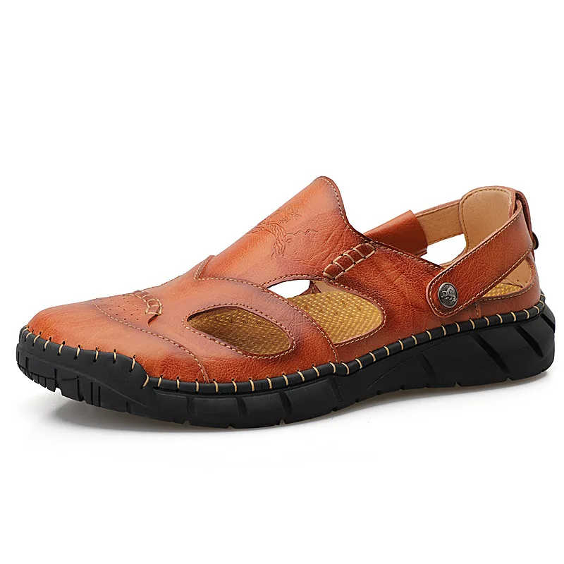 

Large Size MEN'S Sandals Summer Closed-toe Sandals 50 Yards Breathable Slippers MEN'S Leather Shoes Fashion Outdoor Shoes