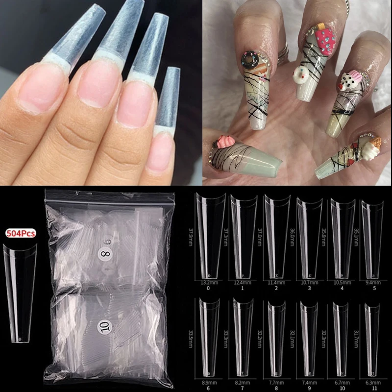 504pcs Xxl Transparent Nail Tips Half Cover Extra Long C Curve Acrylic Extension Capsules Ongles En Gel X For Nail Extension Tip False Nails Aliexpress 504pcs Xxl Transparent Nail Tips Half Cover Extra Long C Curve Acrylic Extension Capsules Ongles En Gel X For Nail Extension Tip False Nails Aliexpress