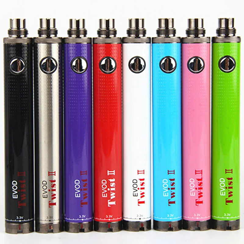 

Electronic Cigarette EVOD Twist II Battery 1600mAh eGo Thread Vape Battery for 510 CE4 MT3 H2 Atomizer Tank E Pen Starter Kit