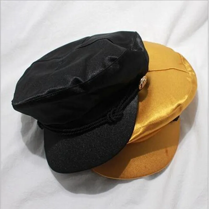 1 шт. женский шелковый атлас Beanie BERET военная шляпа французская плоская шляпа винтажная Кепка BBB0703