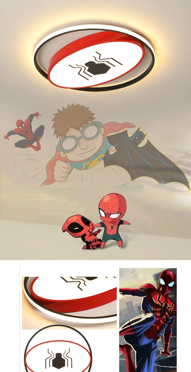 New Spider/bat man Modern LED Ceiling Lights for Children's room Bedroom led techo Ceiling lamp home lighting led ceiling light