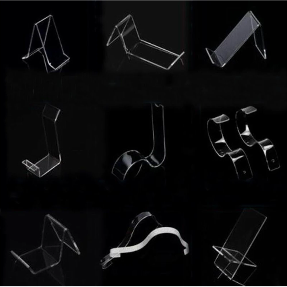 10units lot Countertop Clear Acrylic Perspex Woman Man Shoe Displays Stands High Heeled Shoes 