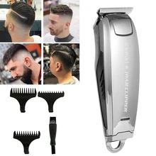 Профессиональная машинка для стрижки волос с европейской вилкой, перезаряжаемая электрическая машинка для стрижки волос, полностью Металлическая машинка для стрижки бороды, стильные инструменты для мужчин