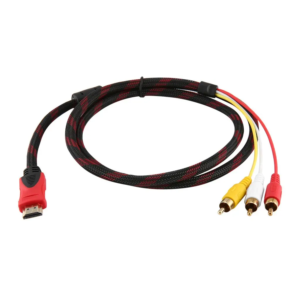 HDMI к 3 RCA 1,5 м кабель Мужской адаптер конвертер кабель для HDTV