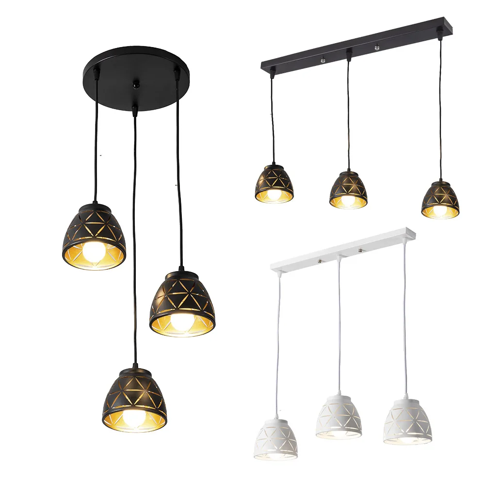 Nordic Iron Led Pendant Lights Vintage black Modern LED Hanging pendant Lamp for Living Room Restaur