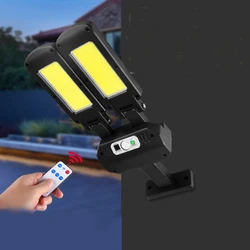 Lampe LED solaire avec capteur PIR, 500W, 400lux, imperméable, éclairage d'extérieur, idéal pour un jardin, une cour, une route, une clôture ou la rue 