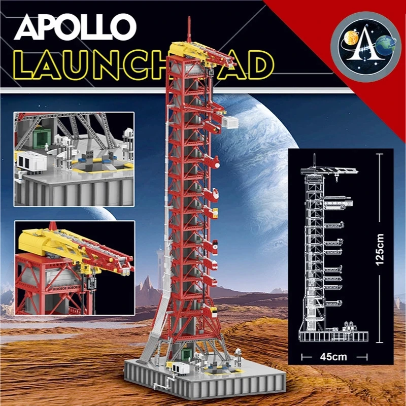 В наличии M10003 космическая Серия Apollo Saturn V Launch Umbilical Tower Technic строительные блоки
