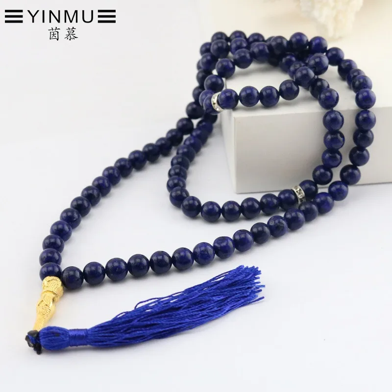 

Necklace Muslim Beads 99 Grain 8mm Beads Theis Bihar Lapis Lazuli Multi-turn Bracelets