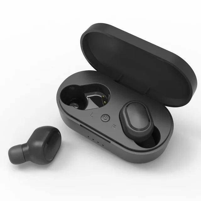 TWS Bluetooth наушники 5,0 настоящие Беспроводные наушники с микрофоном Handsfree AI управление для xiaomi Redmi наушники для iphone стерео гарнитура - Цвет: Черный