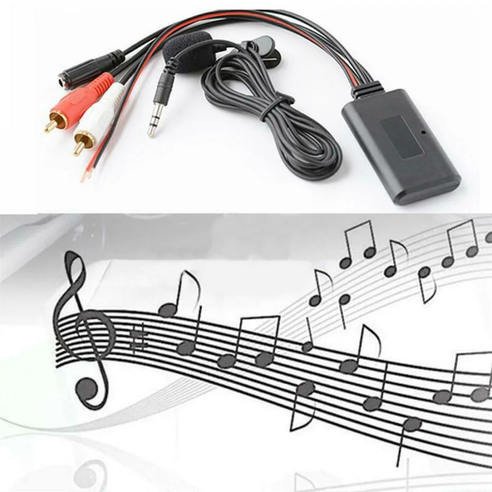 

Car Universal 2RCA Bluetooth Adapter AUX Music + MIC Call For Alpine Pioneer Car Styling Replace Accessories