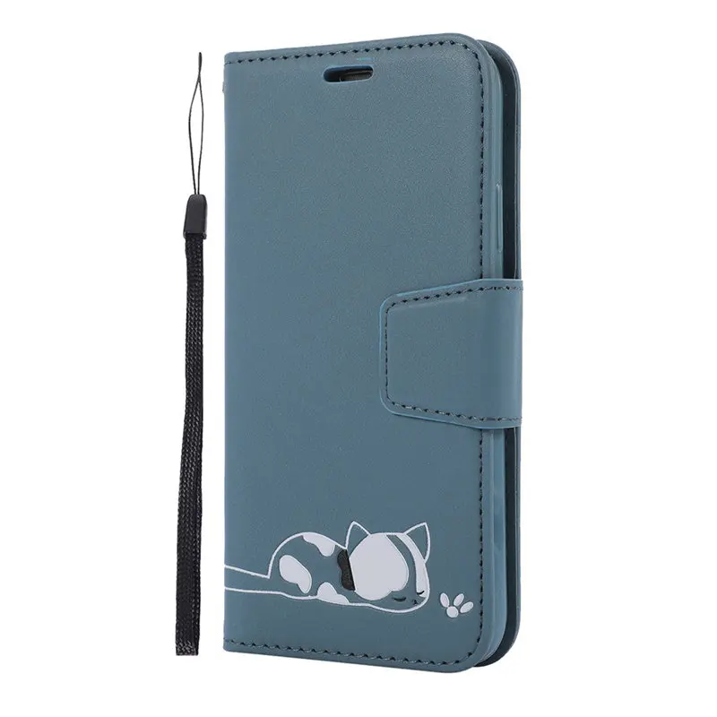 Blue Роскошный кожаный чехол-книжка в стиле ретро для huawei P30 P20 Honor 20 Pro 10 Lite 8a Y6 Y7 чехол-подставка Магнитный чехол-книжка D04F - Цвет: Blue