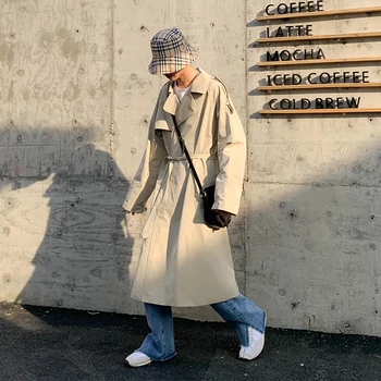 

Men's windbreaker 2019 autumn and winter new loose handsome solid color wild cotton clothes youth fashion trend men's clothing