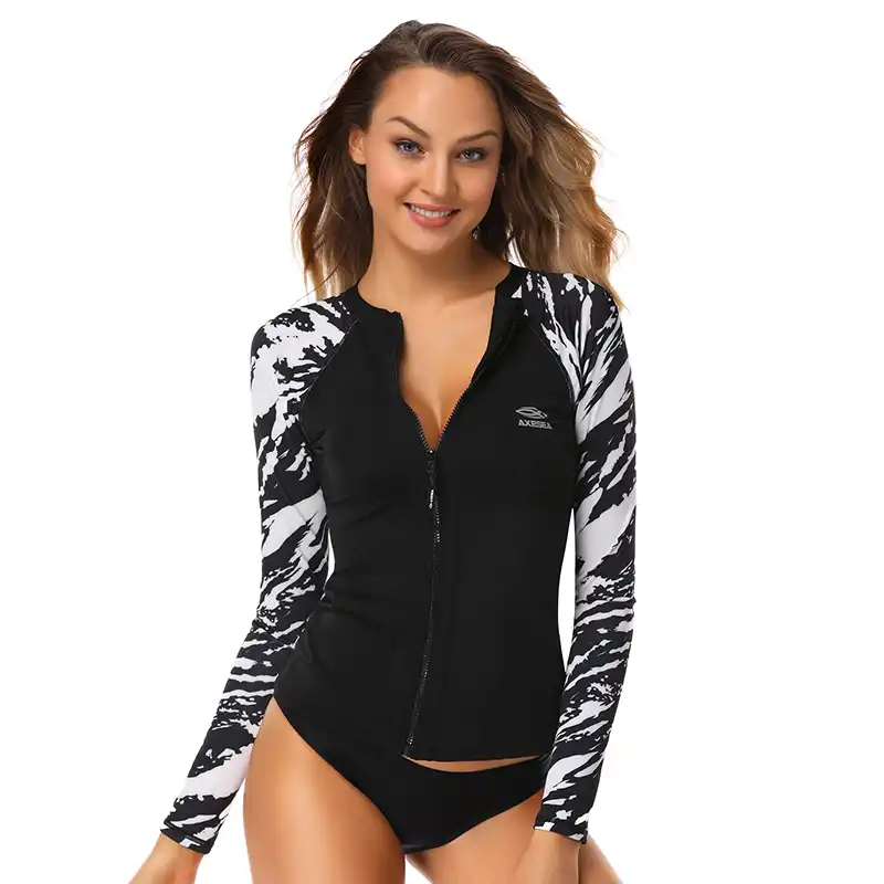women's rash guard swim top