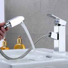 

Bathroom Faucet Tap 2 Color Pull-out Ceramic Plate Spool Sink Faucet Basin Washbasin Tap Bathroom Accessories