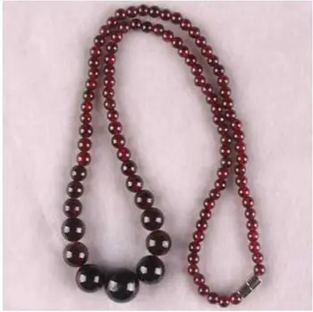 

5-12MM NATURAL GARNET GEMS ROUND BEADS NECKLACE 16.5"