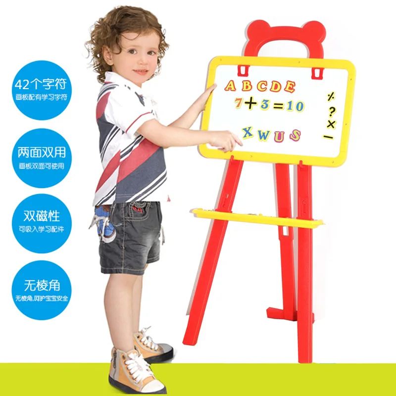 

Children'S Educational Early Education Three-in-One Multi-functional Vertical Type WordPad Double-side Blackboard with Magnetic