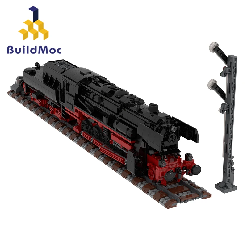 Buildmoc City поезд немецкий класс 52 80 Reko паровой локомотив техническая промышленность