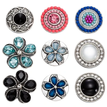 

New metal Snap Button Jewelry 18mm Snap Buttons fit Snap sracelet Bangles Button Jewelry TZ9241