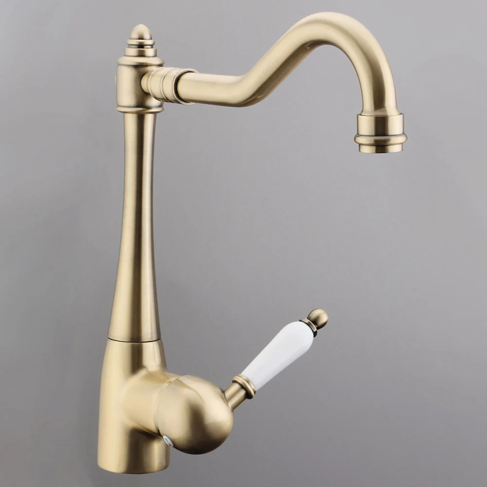 Antique Copper Bathroom Basin Faucet Deck Mounted Hot N Cold Water Facuet Hight 290mm Mixer Tap With Braided Hoses Mounting Kit