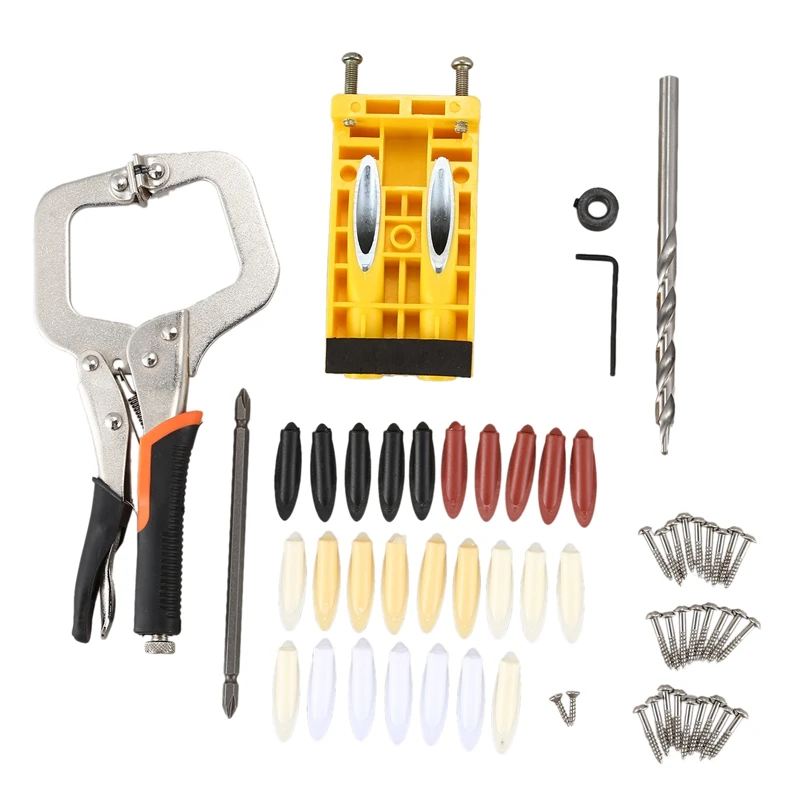

Oblique Hole Locator Kit Woodworking Puncher Electric Drill Positioning Tool Pocket Hole Jig New Tool Accessories