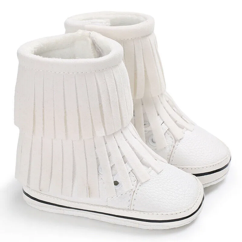 As Photo Show New Baby Girl Boy Snow Boots Winter Booties Fashion Infant Toddler Newborn Baby Girl Boy Crib Shoes Warm Tassel Snow Boots 0-18M - Цвет: As Photo Show