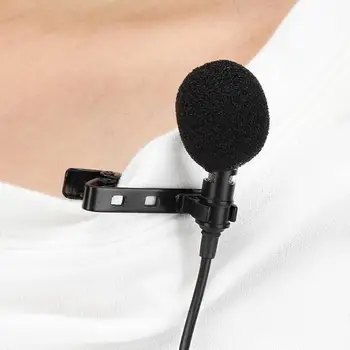 

Mini Collar Clip Microphone with Connecting Hole for Mobile Phone Live Broadcast Recording Interview New