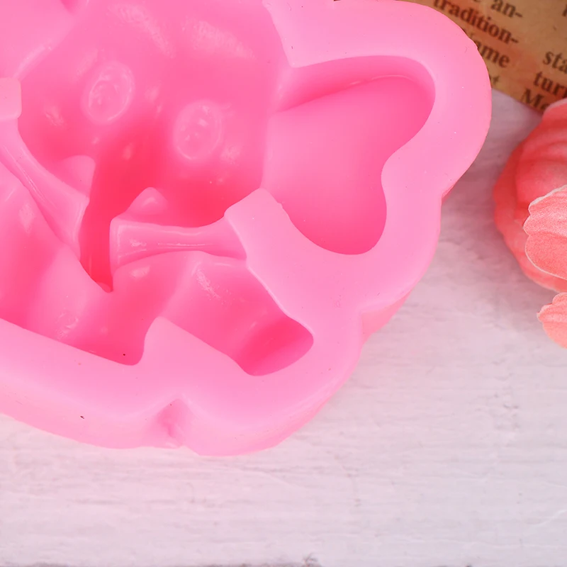 Sugarcraft животных слон силиконовые формы помадка формы торт декоративное устройство для шоколада Gumpaste формы для выпечки Смола глина плесень
