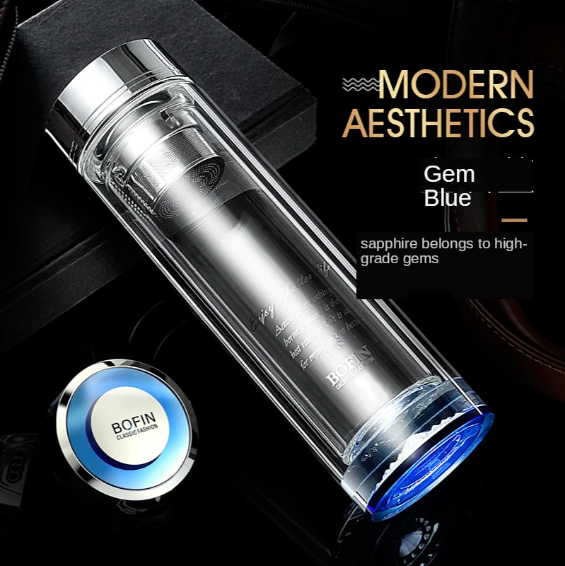 

Type Stainless Steel Vacuum Flask Double-layer Vacuum Insulated Water Fashion Glass Customized Office Business Water Cup
