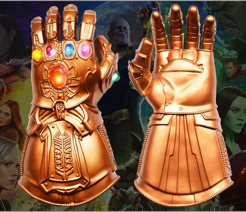 MCU Endgame Thanos Led Infinity Gauntlet Glove Infinity Stones War Led Kids New Year Gift Cosplay Glove