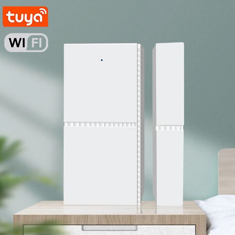 Tuya Smart WIFI Magnetic Door Window Sensor Open Alarm Entry Alert Security Detector Remote Control Smart Life Alexa Google Home