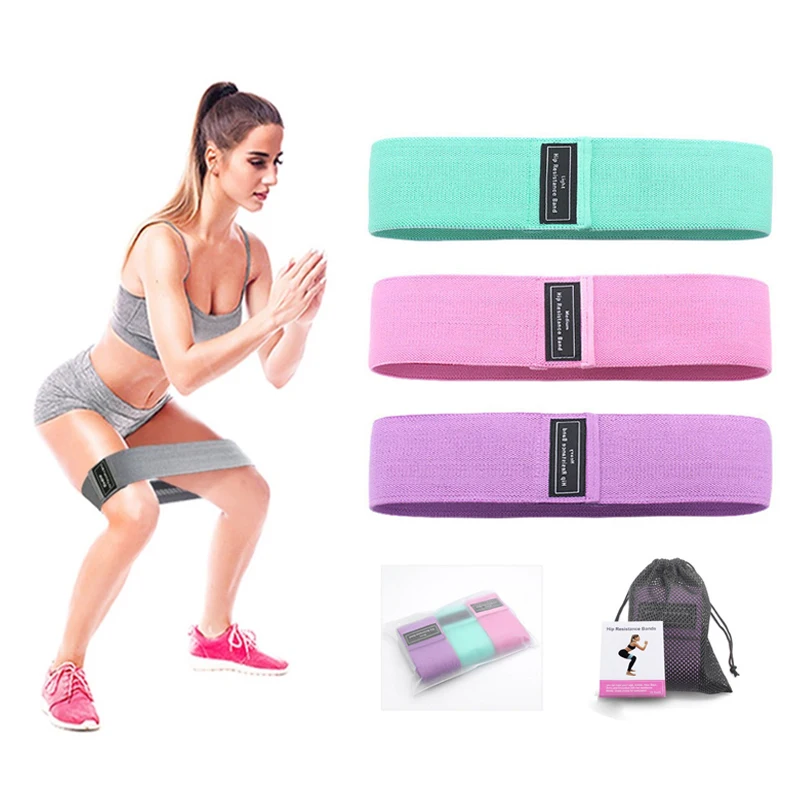 Loop-Band Exercise-Bands Workout-Fabric Fitness Glutes Thigh Butt for Hip-Legs Non-Slip