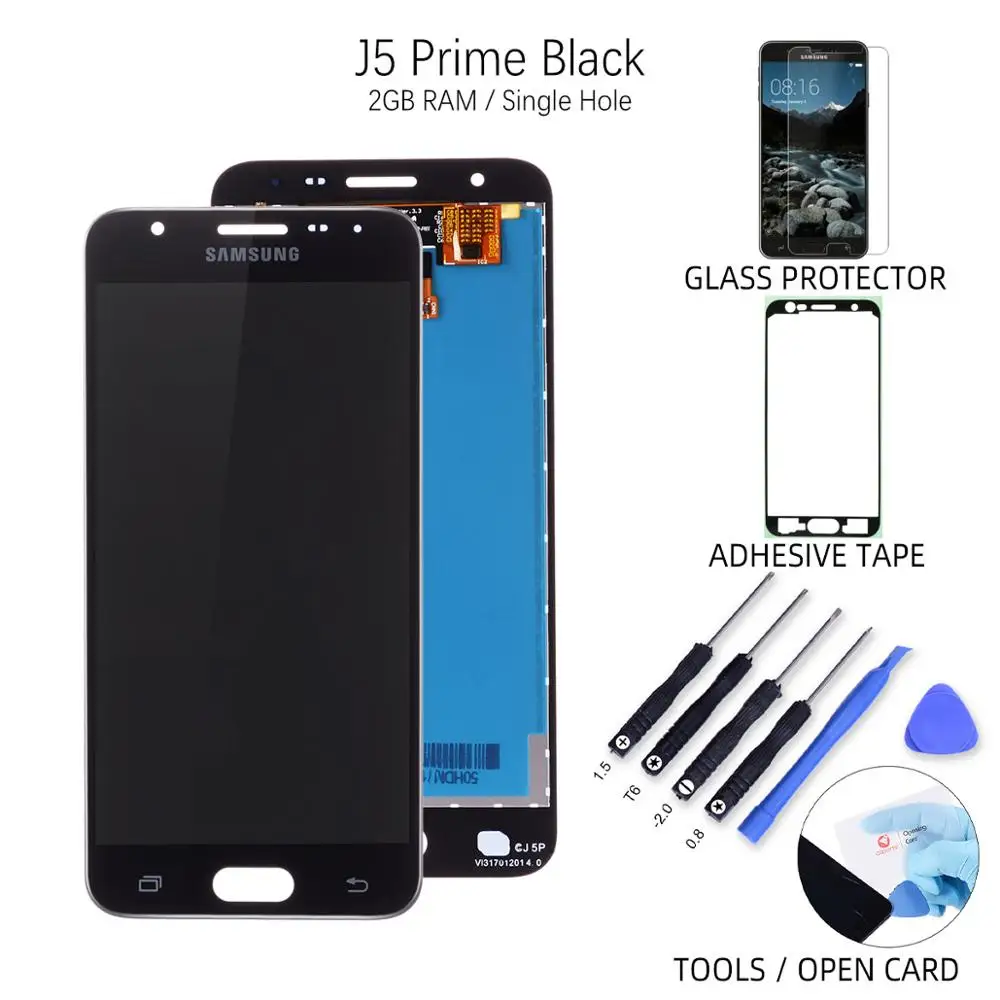 J5 Prime Black Дисплей для SAMSUNG Galaxy J5 Prime LCD в сборе с тачскрином On5 On7 G570 G570Y G570M G570F G6000 - Цвет: J5 Prime Black